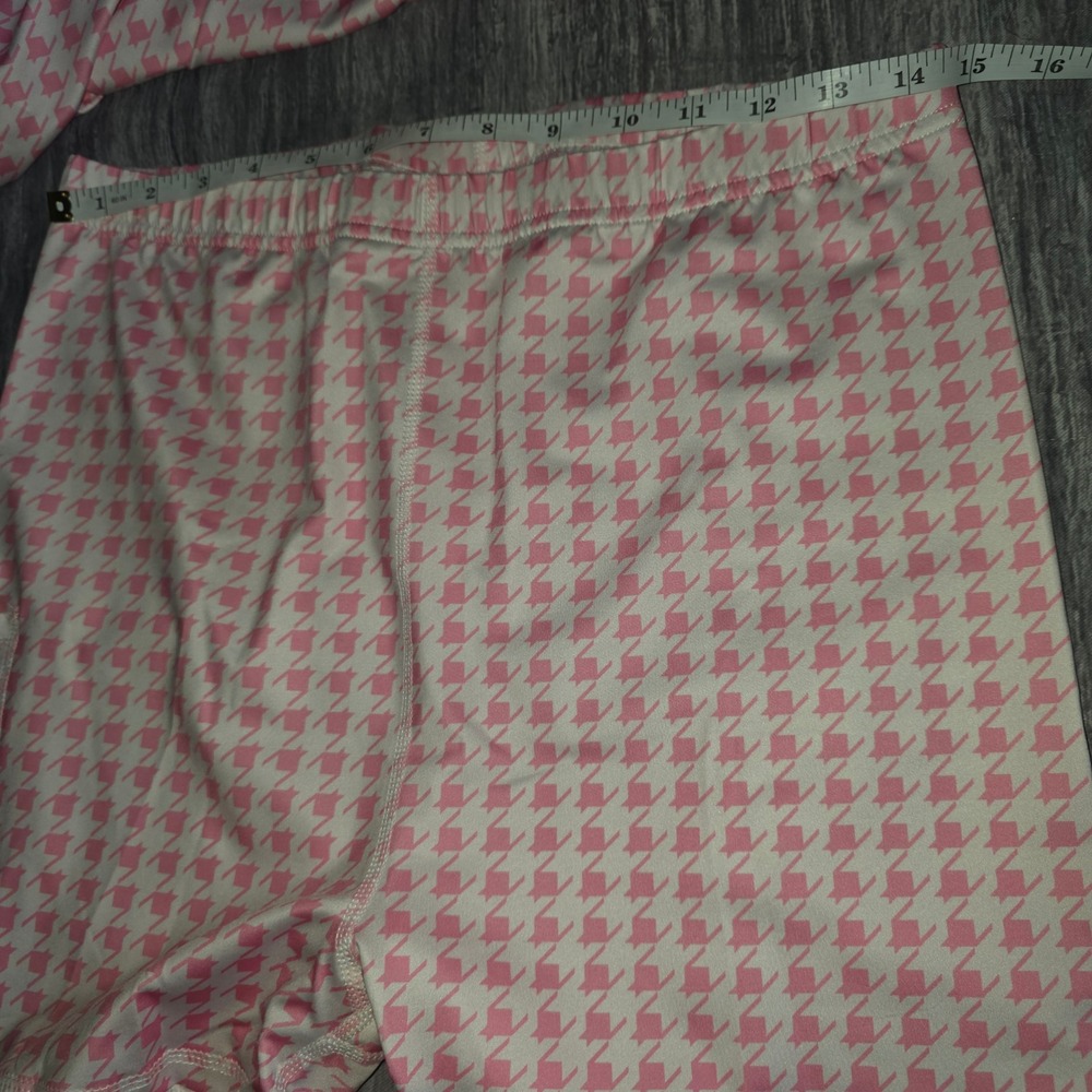 FKEEP Pink Houndstooth Polo  Tennis Golf Dress Set with Shorts Womens Large NWT - Picture 6 of 8